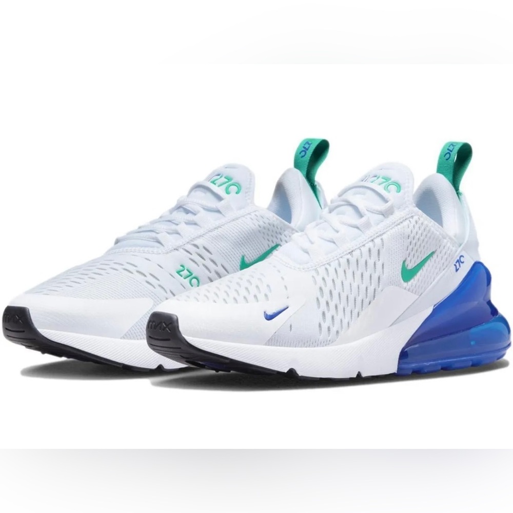 NEW Air Max 270 Women's White/Neptune Green-Lapis AH6789 109